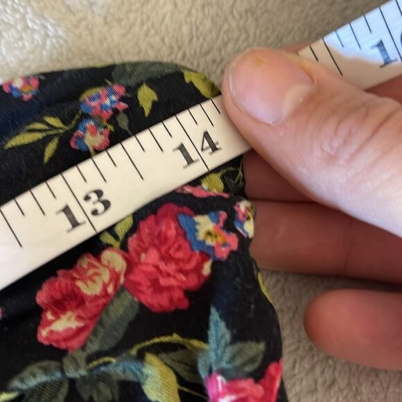 BODY CENTRAL Black Multicolored Floral Tiered Strapless Mini Dress 90’s Theme MD - Picture 6 of 7
